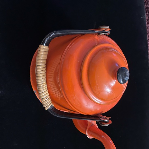 Orange Fall teapot decor. Fall Halloween Thanksgiving Autumn - Picture 7 of 10